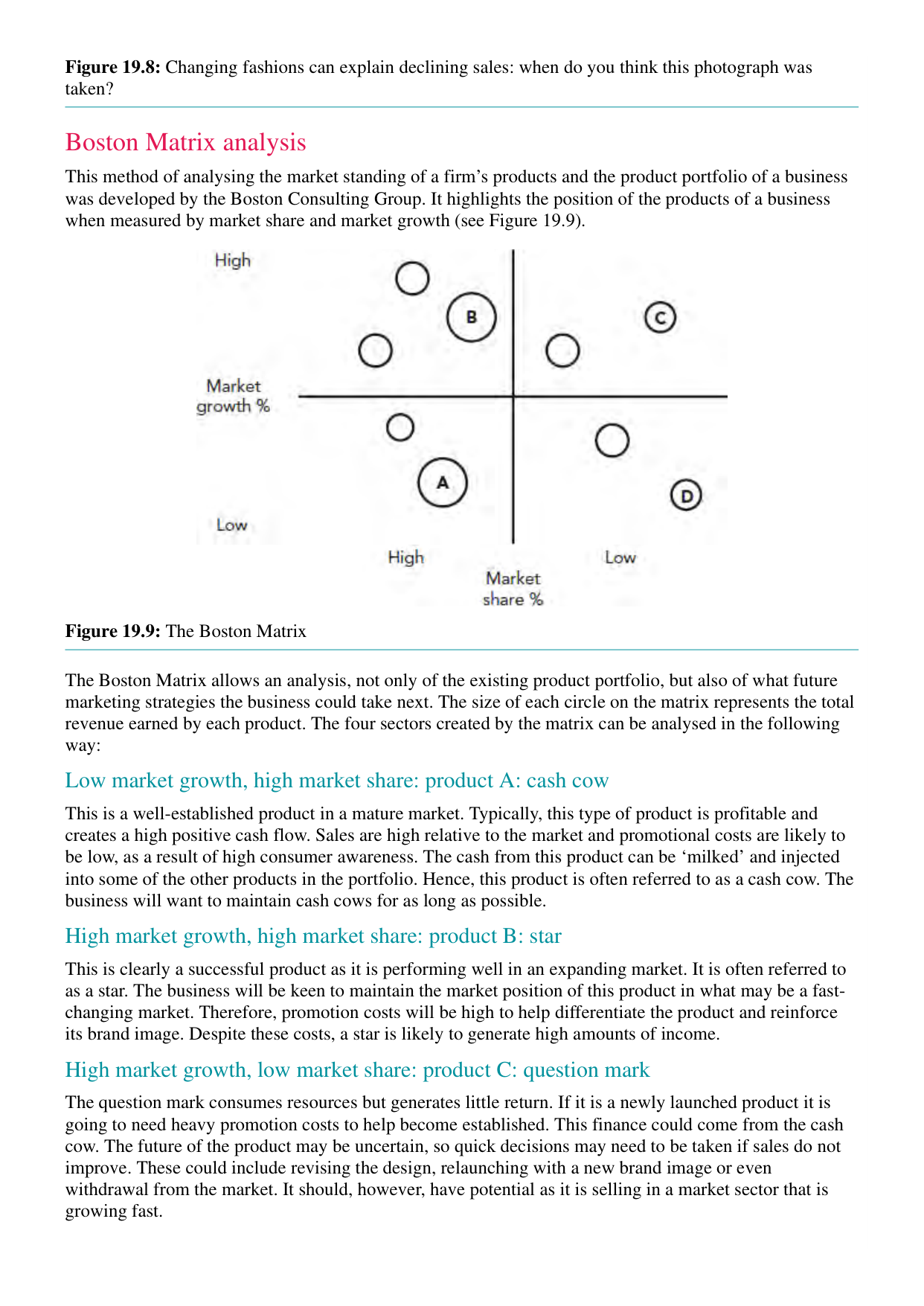 The Boston (BCG) Matrix (from the coursebook, p447)